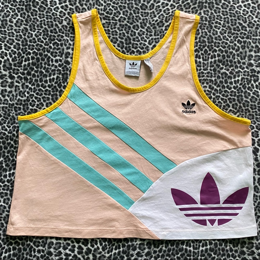 Adidas Original Cropped Pieced Patchwork Sleevele… - image 5